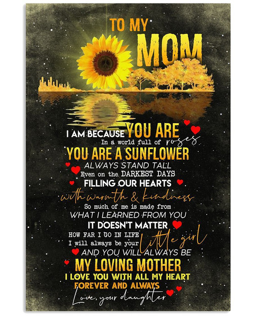 Daughter To Mom My Loving Mother Vertical Poster