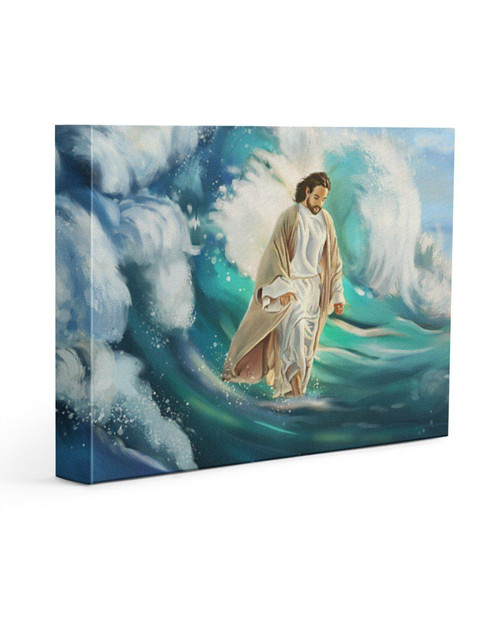 Jesus Walking On Water Painting Mom Gift For Daughter Matte Canvas