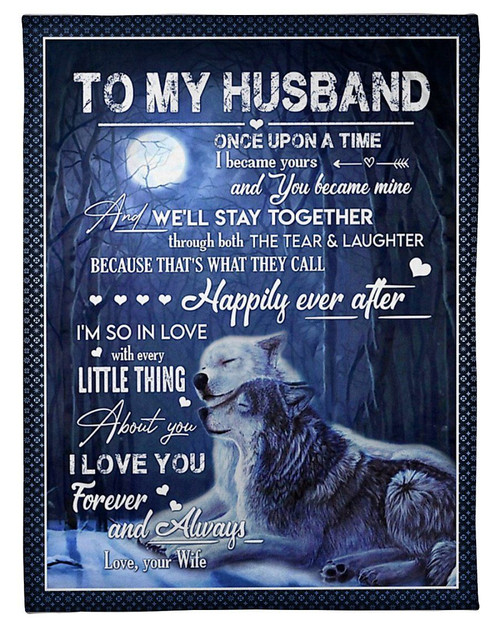 Amazing Gift For Husband Happily Ever After Sherpa Fleece Blanket
