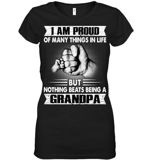 Meaningful Gift For Family Nothing Beats Being A Grandpa Ladies V-neck