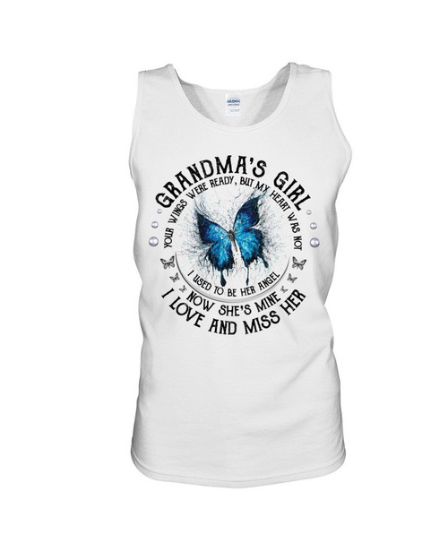 Blue Butterfly Gift For Angel Grandma Your Wings Were Ready Unisex Tank Top