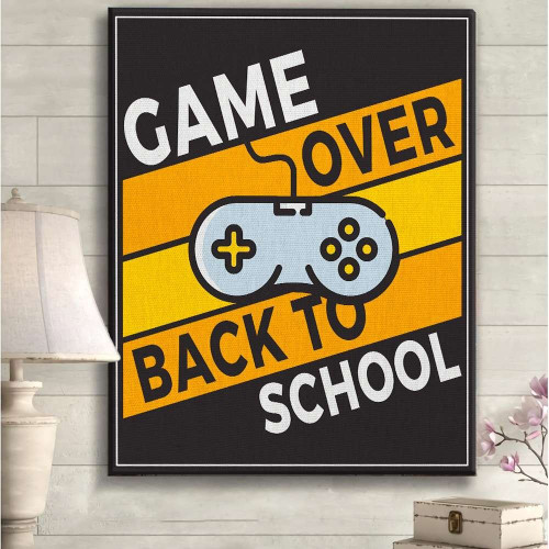 Game Over Back To School Matte Canvas