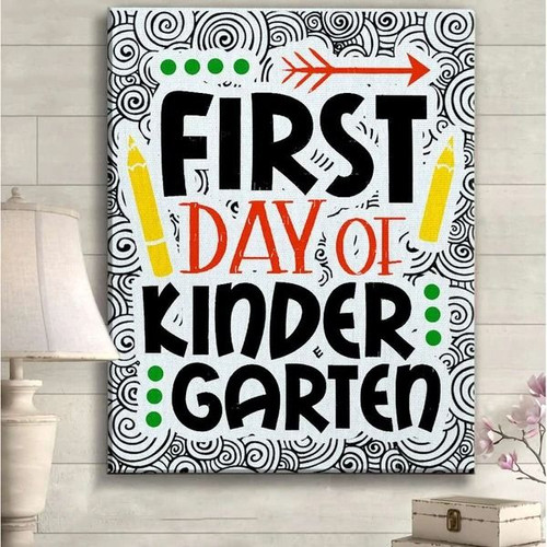 First Day Of Kindergarten Matte Canvas