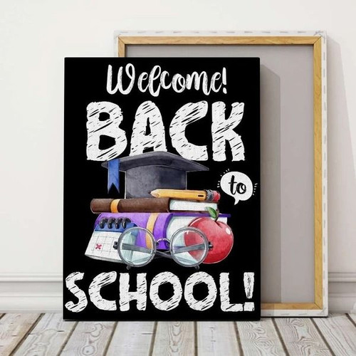 Modern Welcome Back To School Matte Canvas