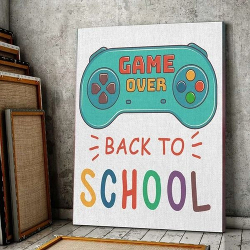 Cute Game Over Back To School Matte Canvas