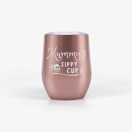 Mom Insulated Wine Tumbler Sippy Cup Rose Theme