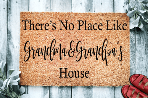 Beautiful Doormat Home Decor There's No Place Like Grandma And Grandpa's House