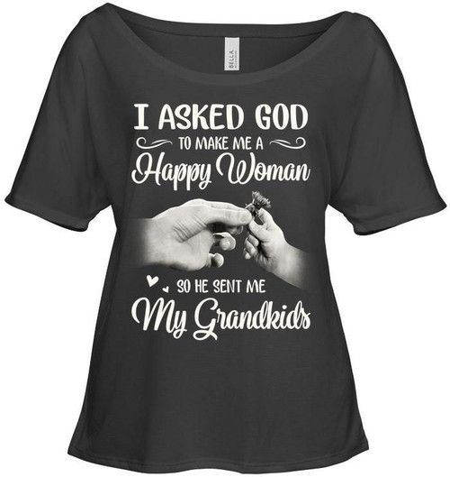 God Sent Me My Grandkids Gift For Grandma Ladies Tee