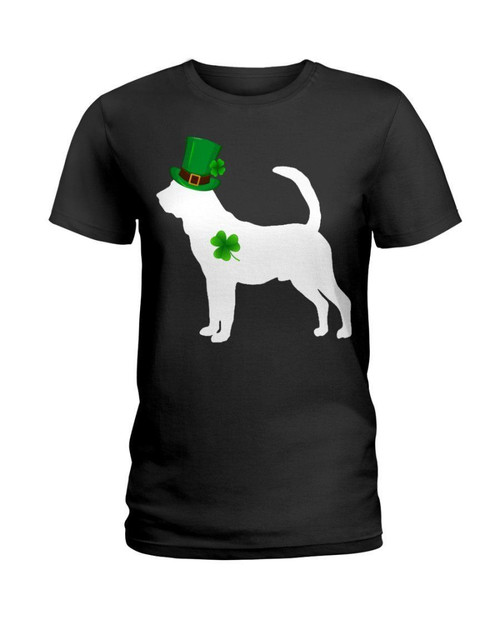 Bloodhound Lucky Leprechaun St. Patrick's Day Color Changing Mug Ladies Tee