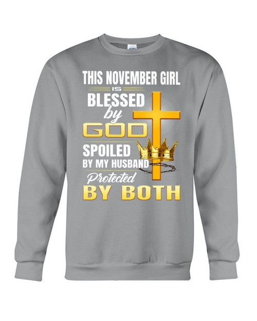 This November Girl Blessed By God Birthday Gift Sweatshirt