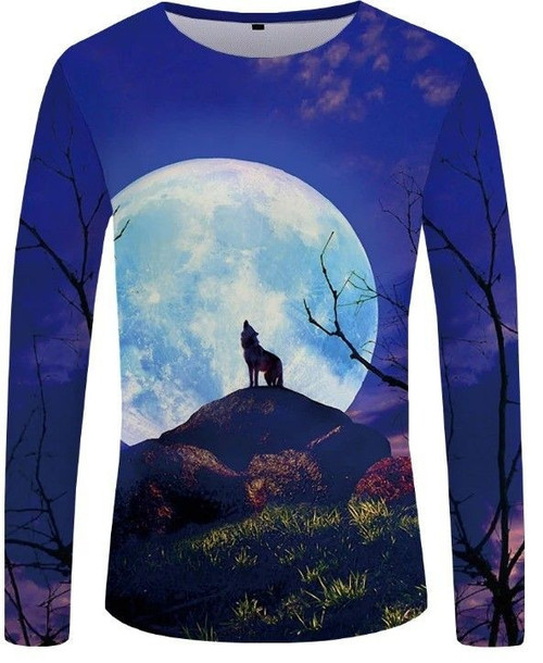 Beautiful Wolf In The Forest 3D Long Sleeve T-Shirt