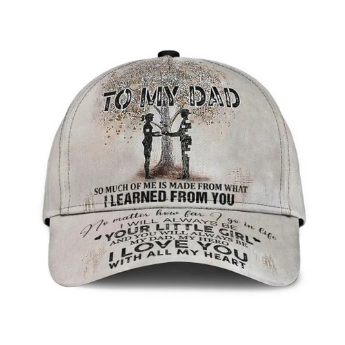 Printing Baseball Cap Hat Gift For Dad Love You With All My Heart