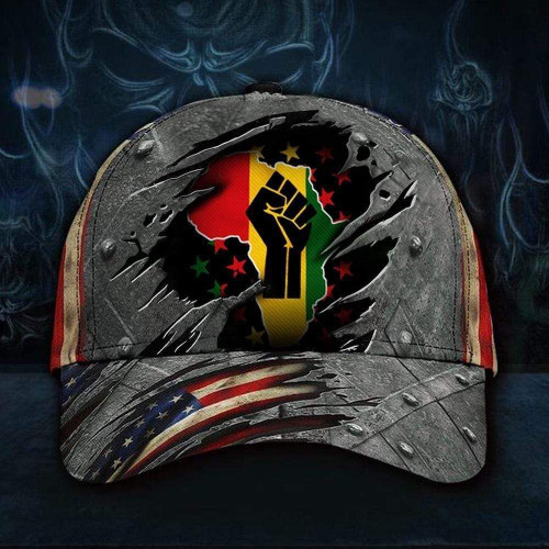 Printing Baseball Cap Hat African American Juneteenth Freedom Hand Crack