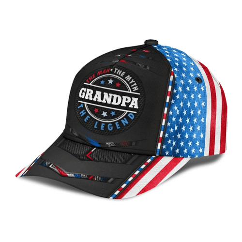 Appealing Grandpa Us Myth Legend Design Printing Baseball Cap Hat