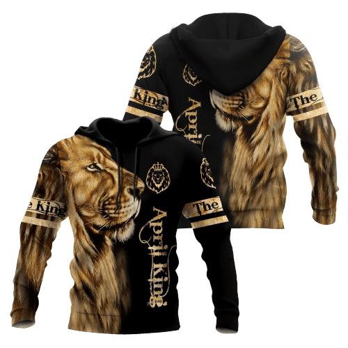 Lion Face Pattern April King Themed 3d Hoodie