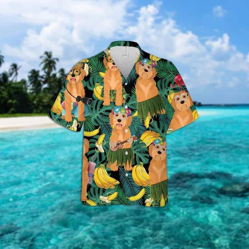 Labradoodle Beach Summer 3D Hawaiian Shirt