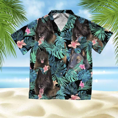 Tervuren Dog Beach Summer 3D Hawaiian Shirt