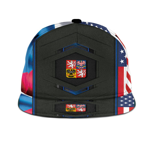 Appealing Czech Republic And America Design Printing Snapback Hat