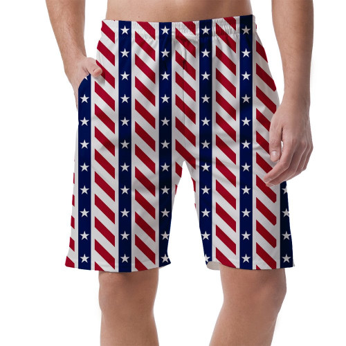 Bold Stripes, Bright Stars, Brave Hearts July Fourth Men's Shorts