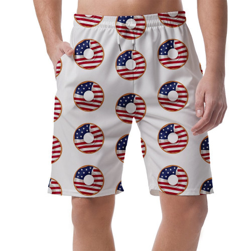 Stars And Stripes Donut America's Birthday july Fourth Men's Shorts