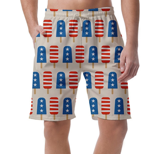 Stars And Stripes Icecream A Sparkling 4th of July American Independence Day Men's Shorts
