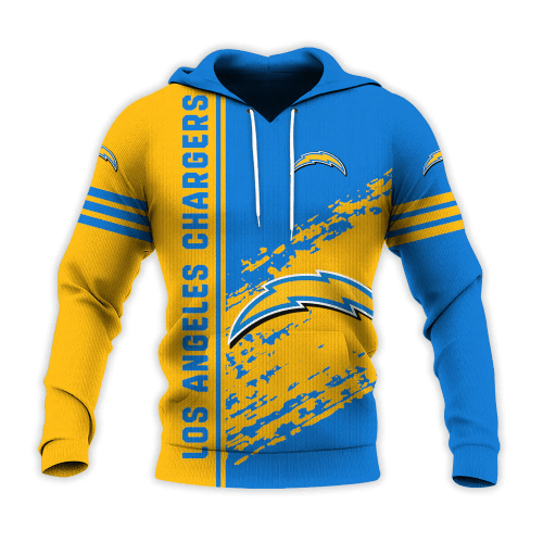 Los Angeles Chargers Quarter Style Print 3D Hoodie
