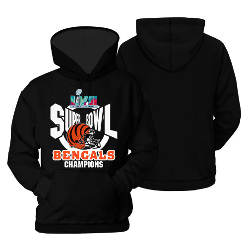 Cincinnati Bengals Superbowl 2023 Champion Print 2D Hoodie