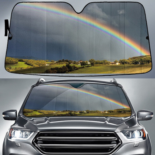 Rainbow Weather Image Car Sun Shades Cover