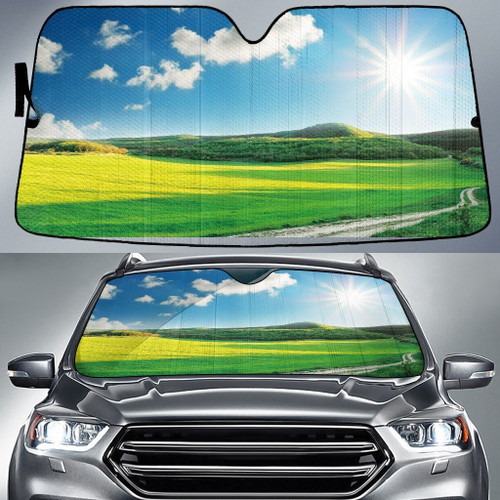Sunny Weather Image Car Sun Shades Cover