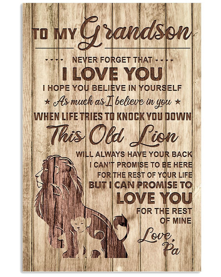 Lions Love Message Of Pa To Grandson Trending Vertical Poster