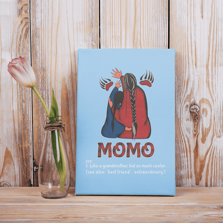 Momo Likes A Grandmother But So Much Cooler Family Gift For Mother Mommy Matte Canvas