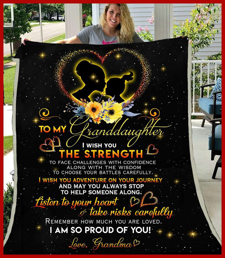 I’m So Proud Of You Gift For Granddaughter Sherpa Fleece Blanket