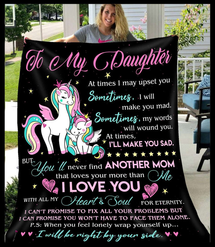 Sherpa Fleece Blanket I’ll Be Right By Your Side Giving Daughter
