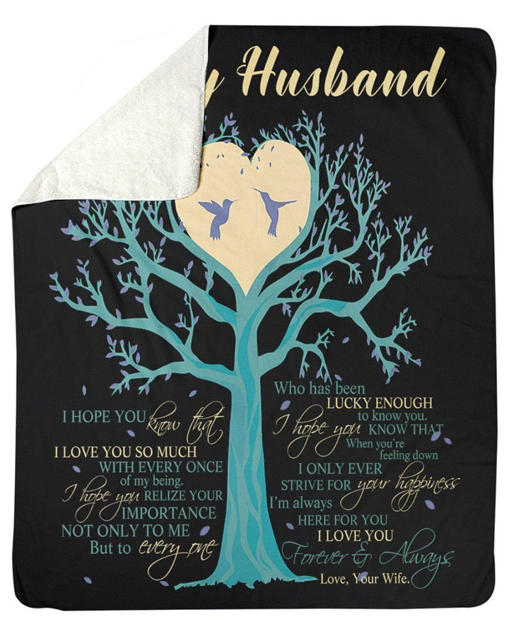 I Love You Forever And Always Great Gift For Husband Sherpa Fleece Blanket