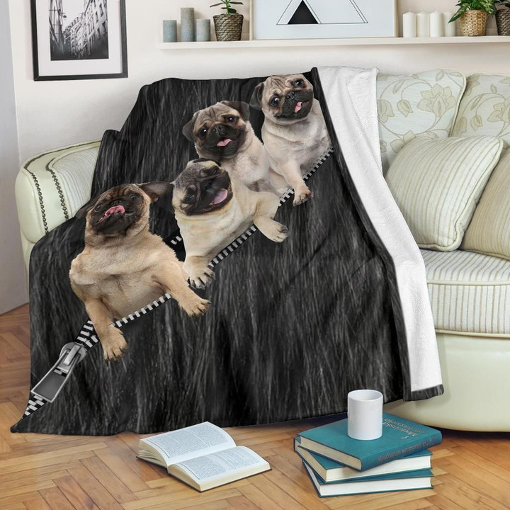 Cute Pug Gifts For Dog Lovers Sherpa Fleece Blanket