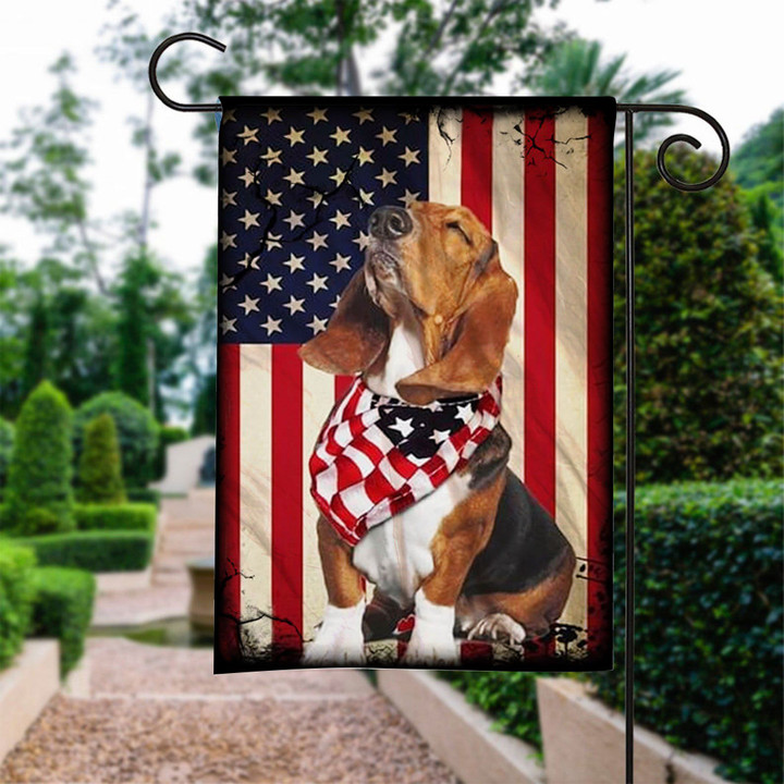 Beagle Happy 4th Of July American Us Printed Garden Flag House Flag