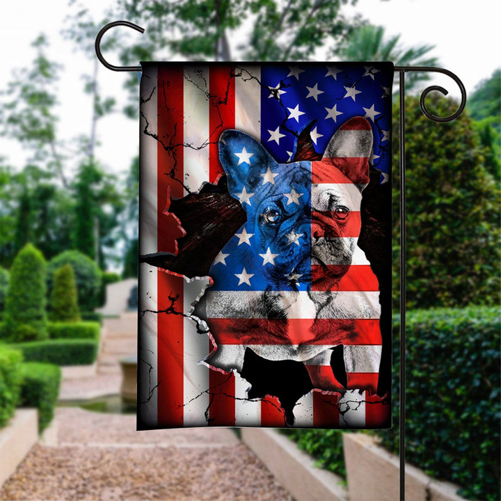 4th Of July Bulldog American Printed Garden Flag House Flag