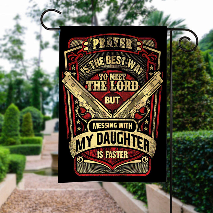 Gun Control Messing With Daughter Printed Garden Flag House Flag
