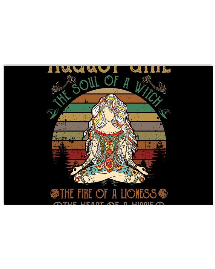 August Girl The Soul Of A Witch The Fire Of Lioness For Birthday Gift Horizontal Poster