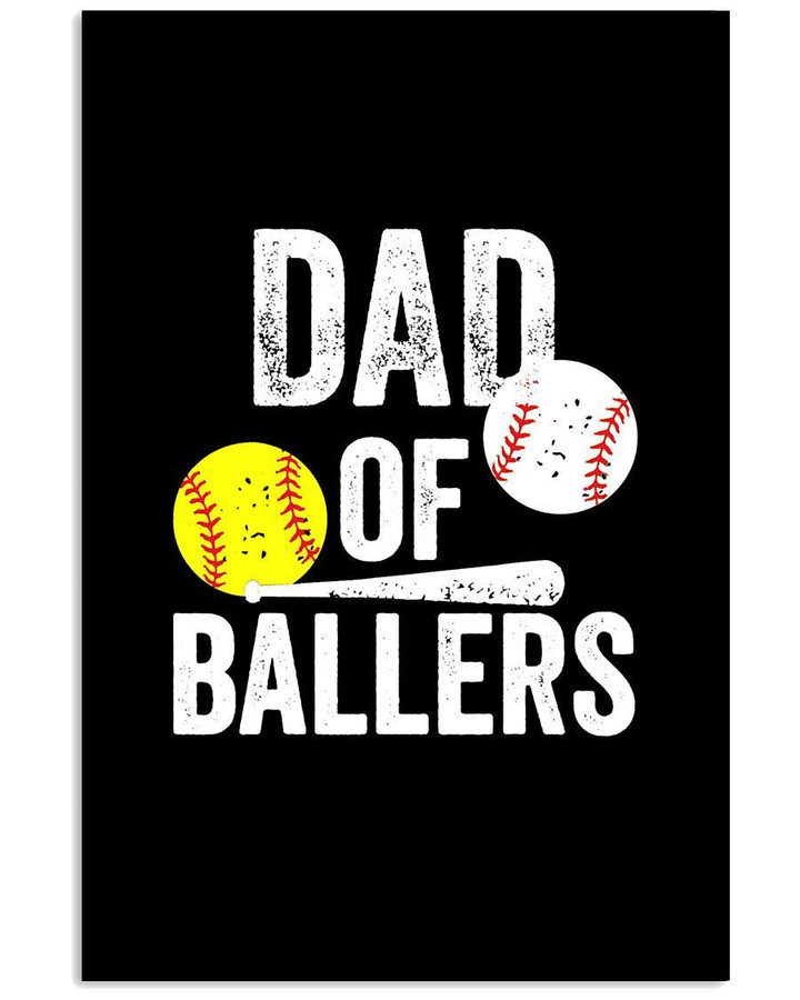 Dad Of Ballers Custom Design For Sport Lovers Vertical Poster