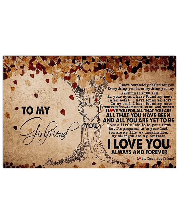 To My Girlfriend I Love You Forever And Always Gifts From Boyfriend Horizontal Poster