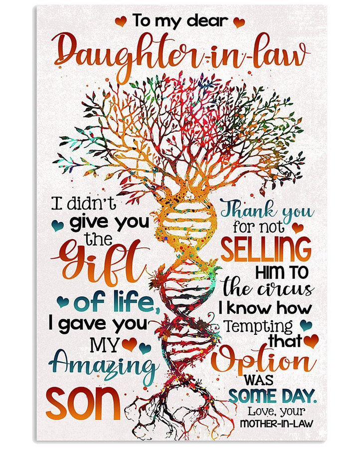 I Gave You My Amazing Son Quote Gift For Daughter-in-law Vertical Poster
