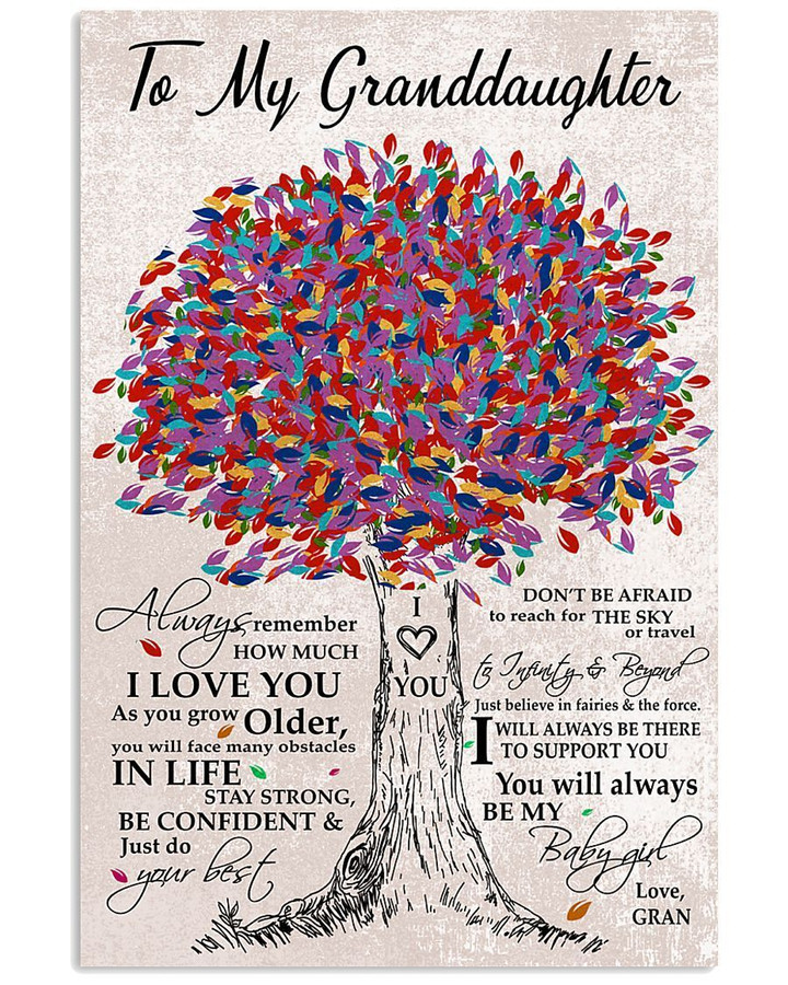 To My Granddaughter You Will Always Be My Baby Girl Gifts Vertical Poster