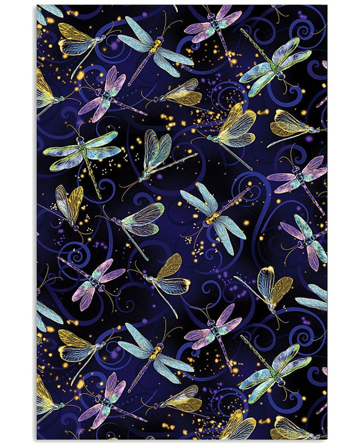 Dragonfly Pattern Custom Design Gift For Dragonfly Lovers Vertical Poster