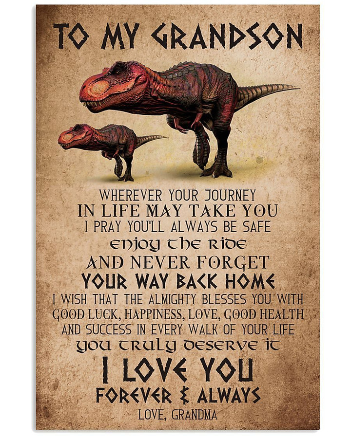 T-rex Grandma To Grandson Trending For Family Vertical Poster