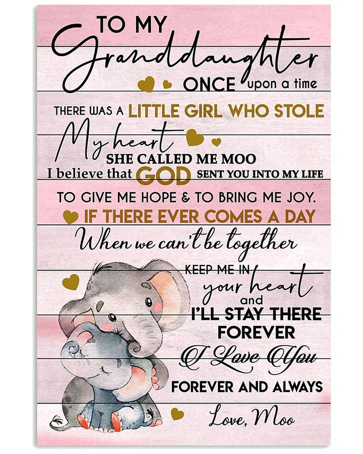 I Love You Forever And Always Quote Gift For Granddaughter From Moo Vertical Poster
