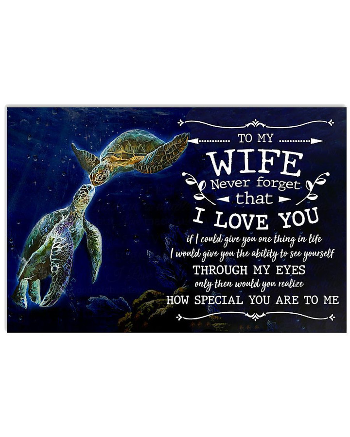 Never Forget That I Love You Lovely Message From Husband Gifts For Wife Horizontal Poster