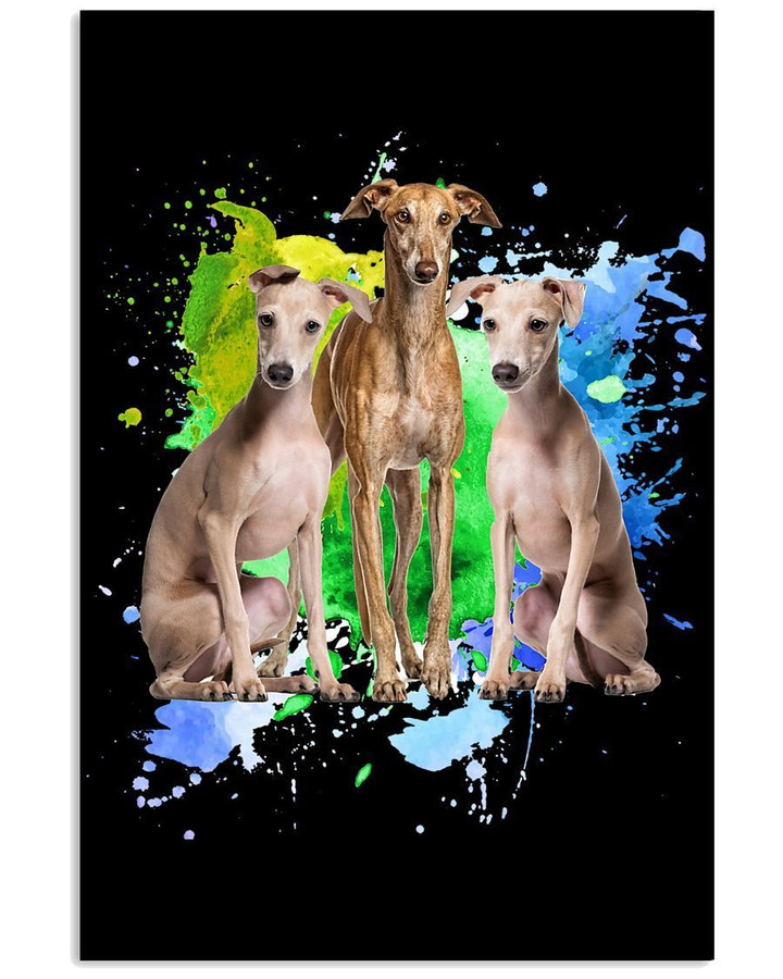 Greyhound Colorful Unique Custom Design For Dog Lovers Vertical Poster