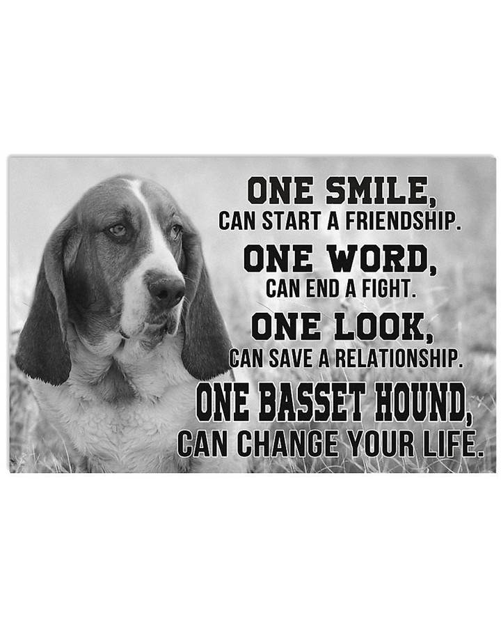 Basset Hound One Basset Can Change Your Life For Dog Lovers Horizontal Poster