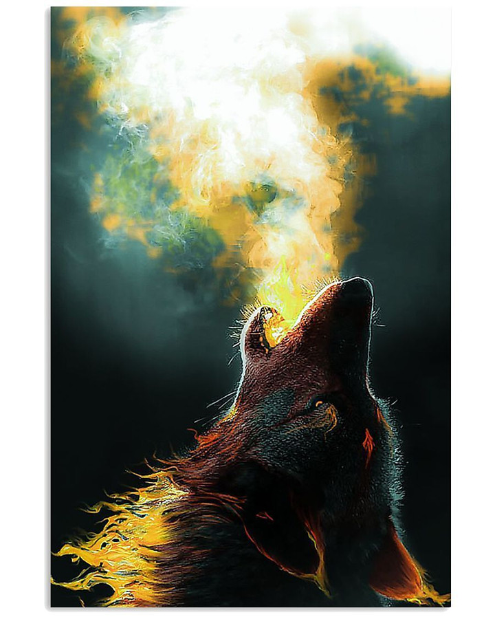 Unique Wolf Howling Special Gifts Vertical Poster